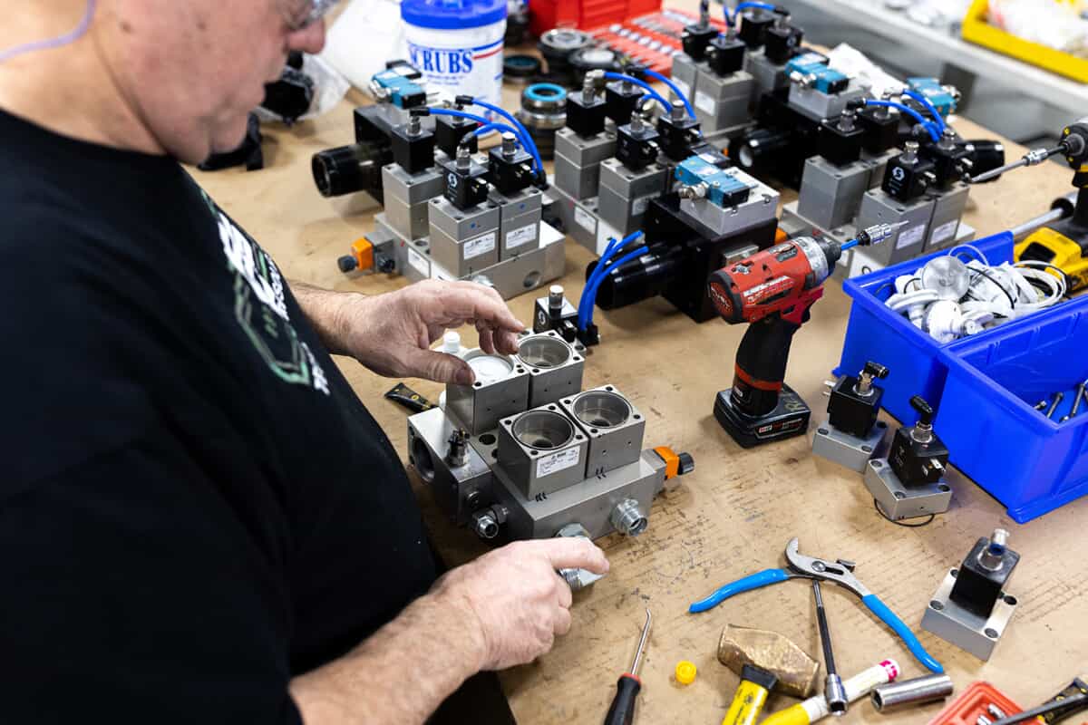 Industrial parts prepared for rebuild